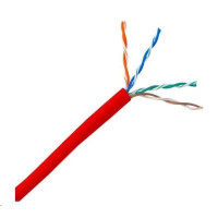 UTP kabel PlanetElite, Cat5E, licna, PVC, červená, 305m