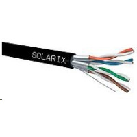 Instalační kabel Solarix STP, Cat6A, drát, PE, cívka 500m SXKD-6A-STP-PE