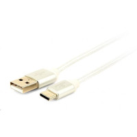 GEMBIRD Kabel CABLEXPERT USB na USB-C kabel (AM/CM), 1,8m, opletený, stříbrný, blister
