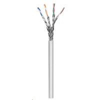 Intellinet S/FTP kábel, Cat6a, drôt 305m, 23AWG, LSZH, šedý