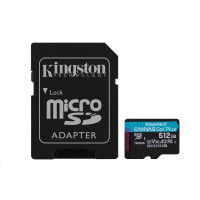 Kingston 512GB microSDXC Canvas Go Plus 170R A2 U3 V30 Card + ADP