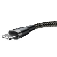 Baseus Cafule Nabíjací / dátový kábel USB na Lightning 1,5 A 2 m, sivo-čierny