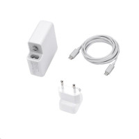 COTEetCI USB-C Power adaptér pro MacBook s C-C kabelem 2m 61W, bílá