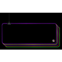 GEMBIRD Podložka pod myš MP-GAMELED-L, USB, RGB podsvícení, herní, 300x800mm, látková, černá