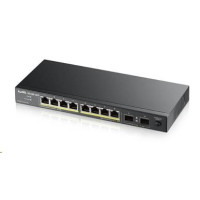 Zyxel GS1100-10HP v2 10-port Desktop Gigabit PoE Switch, 8x gigabit PoE RJ45, 2x SFP, 120W PoE budget