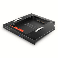 AXAGON RSS-CD12 rámček pre 2.5" SSD/HDD do DVD slotu, 12.7 mm, LED, hliník