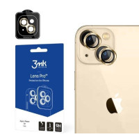 3mk tvrzené sklo Lens Pro ochrana kamery pro Apple iPhone 14 Plus, zlatá