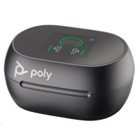 Poly Voyager Free 60+ UC Carbon Black Earbuds +BT700 USB-C Adapter +Touchscreen Charge Case