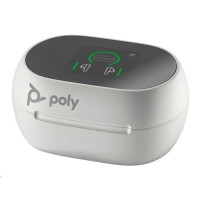 Poly Voyager Free 60+ UC White Sand Earbuds +BT700 USB-A Adapter +Touchscreen Charge Case