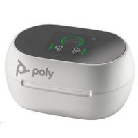 Poly Voyager Free 60+ UC M White Sand Earbuds +BT700 USB-A Adapter +Touchscreen Charge Case