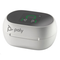 Poly Voyager Free 60+ UC M White Sand Earbuds +BT700 USB-C Adapter +Touchscreen Charge Case