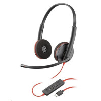 Poly Blackwire C3220 Stereo USB-C Headset +Carry Case
