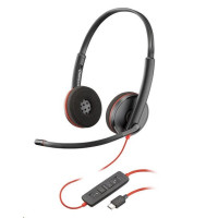 Poly Blackwire C3220 Stereo USB-C Black Headset +Carry Case (Bulk)