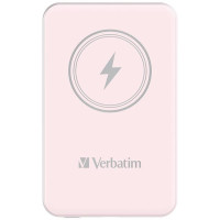 VERBATIM Powerbanka Charge 'n' Go, Magnetická, 5000 mAh, USB-C, Růžová