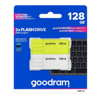 GOODRAM Flash Disk 2x128GB UME3, USB 3.0, žlutá, bílá