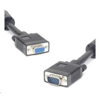 PREMIUMCORD Kabel VGA prodlužovací 3m (HD15M/F, dvojité stínění, feritová jádra), černý