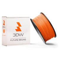 3DW - PLA filament pre 3D tlačiarne, priemer struny 1,75mm, farba oranžová, váha 0,5kg, teplota tisku 190-210°C