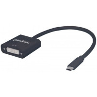 MANHATTAN převodník z USB 3.1 na DVI (Type-C Male to DVI Female, Black)