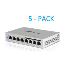 UBNT UniFi Switch US-8-60W, 5-PACK, vč. napájecích adaptérů [8xGigabit, 4xporty s PoE 60W 802.3af, non-blocking 8Gbps]
