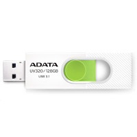 ADATA Flash Disk 64GB UV320, USB 3.1 Dash Drive, bílá/zelená