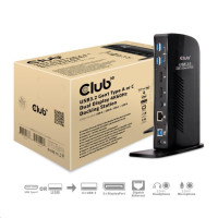 Club3D Dokovací stanice USB-A a USB-C Dual Display 4K60Hz (6x USB 3.0/2x DP/Ethernet/USB-B/2x audio)
