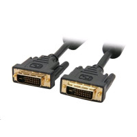 Kabel C-TECH DVI-DVI, M/M, 1,8m DVI-D, dual link, stíněný