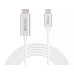Dátový kábel Sandberg USB-C -> HDMI, podpora 4K, dĺžka 2 m, biely #0