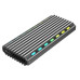 GEMBIRD externí box pro M.2 NVMe disky, USB 3.1, hliník, podsvícení, černá #0
