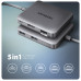 AXAGON HMC-5HL USB 5Gbps hub, 2x USB-A, HDMI 4k/60Hz, RJ-45 GLAN, PD 100W, kábel USB-C 20cm #1