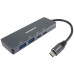 PREMIUMCORD Hub USB-C na 2x USB 3.2 Typ-C +2x USB 3.2, 5G SuperSpeed, Aluminum #0